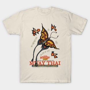 Muay Thai Sak Yant Butterfly Tattoo T-Shirt